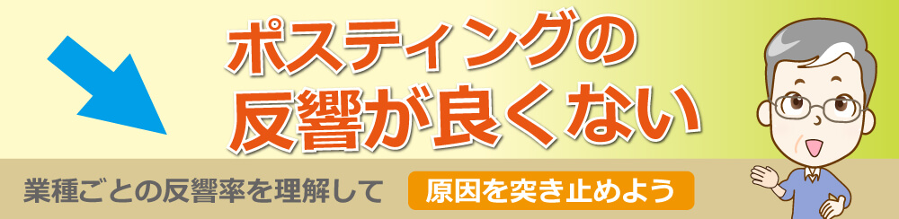 ポスティングの反響が良くない業種ごとの反響率を理解して原因を突き止めよう