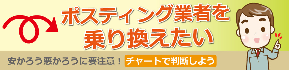ポスティング業者を乗り換えたい安かろう悪かろうに要注意！チャートで判断しよう