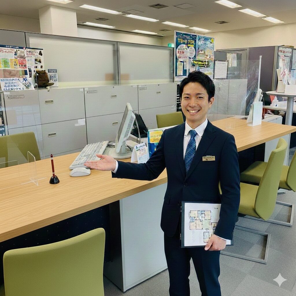 ポスティングで成功した不動産屋の風景